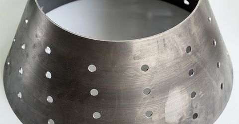 Carbon Steel Metal Spinning, Q355D high-strength steel conical components.