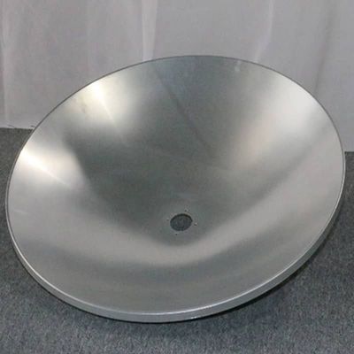 This radar receiver cover is manufactured from aluminum alloy using precision metal spinning technology for aviation radar system applications.