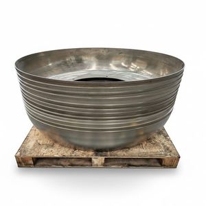 High-strength 1000mm centrifugal disk manufactured in SUS304 stainless steel using precision metal spinning, ideal for automatic feeding and automation equipment. Features consistent forming quality and excellent durability.