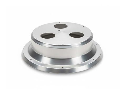 High‑precision fixed base made from Q235B carbon steel using metal spinning. Built with a 1.5mm wall thickness and Ø500×H120 dimensions, and finished with a protective zinc coating for enhanced corrosion resistance.